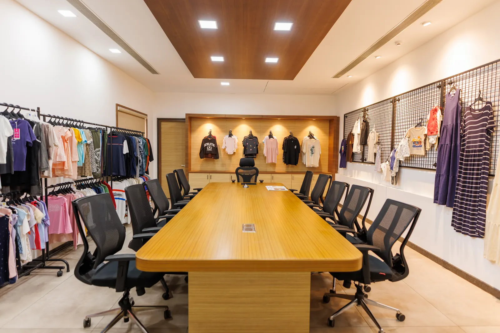Garment development display at Cossmo Tex